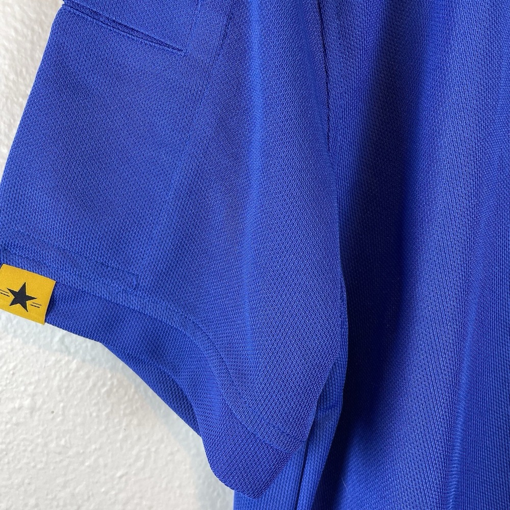 V Valanch Men's Size Large Blue Polo Shirt NWT Moisture Control‎ Short Sleeve - Picture 3 of 12